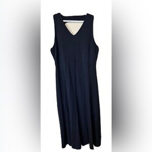 Talbots Elegant Open Back Navy Sleeveless Dress.   Size-X-Large